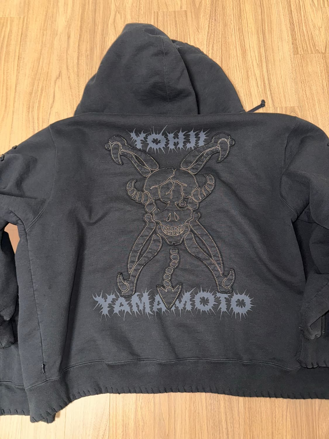 슈프림 X Y’s by 요지야마모토 집업 후드 스웨트셔츠 블랙 XL 상품이미지6