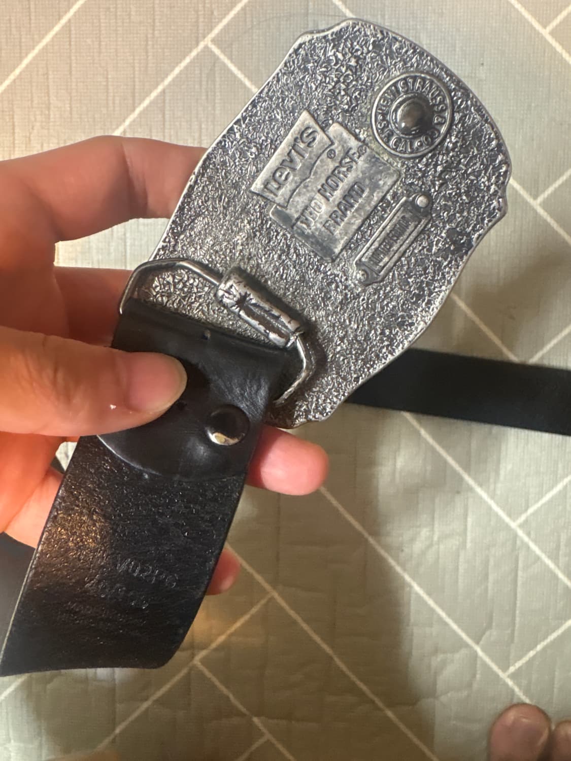 오리지날 리바이스 실버 빅버클 가죽 벨트 상품이미지3