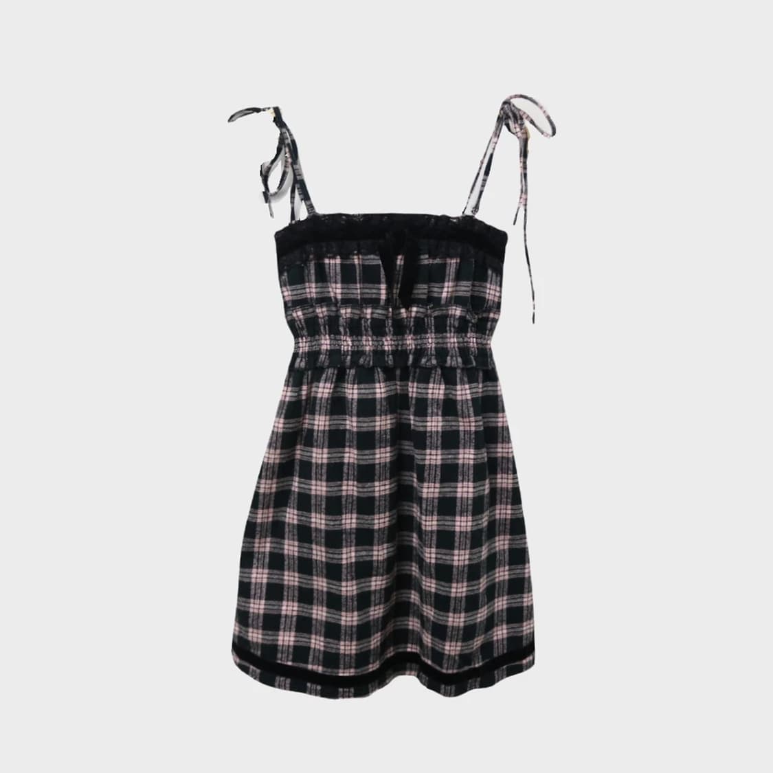 트랄라라 리즈리사 히메갸루 체크 끈 원피스 62049 상품이미지1