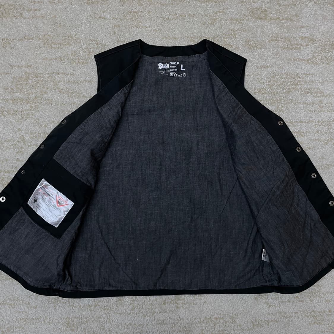 [L] 블루코 BLUCO Work vest 워크웨어 웨스턴 베스트 상품이미지5