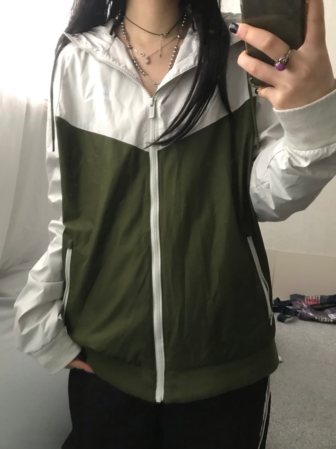 나이키 카키 후드 바람막이 상품이미지5