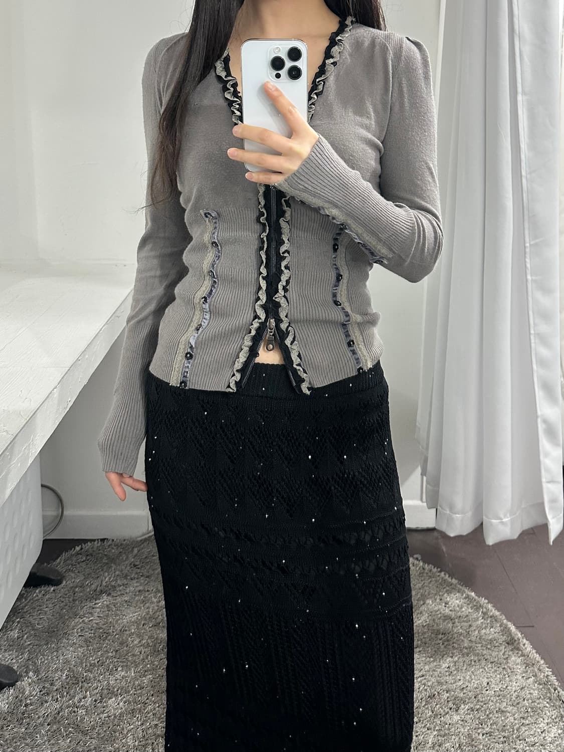 spangle net long skirt 상품이미지4