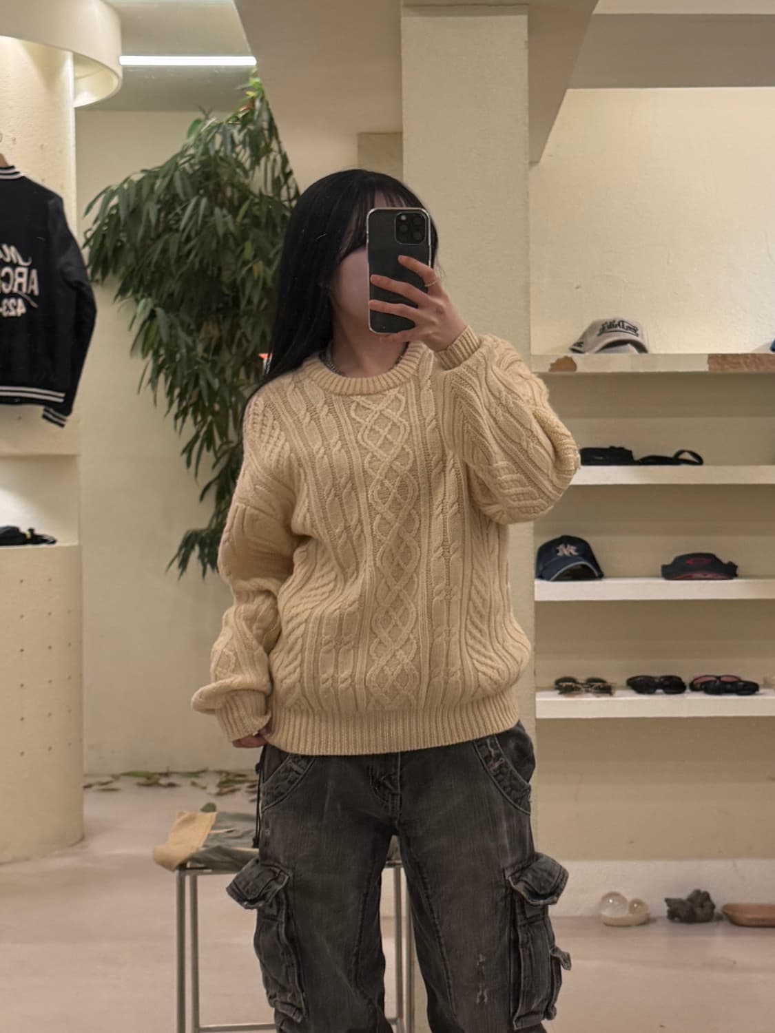 빈티지 케이블 패턴 니트 U238 상품이미지1