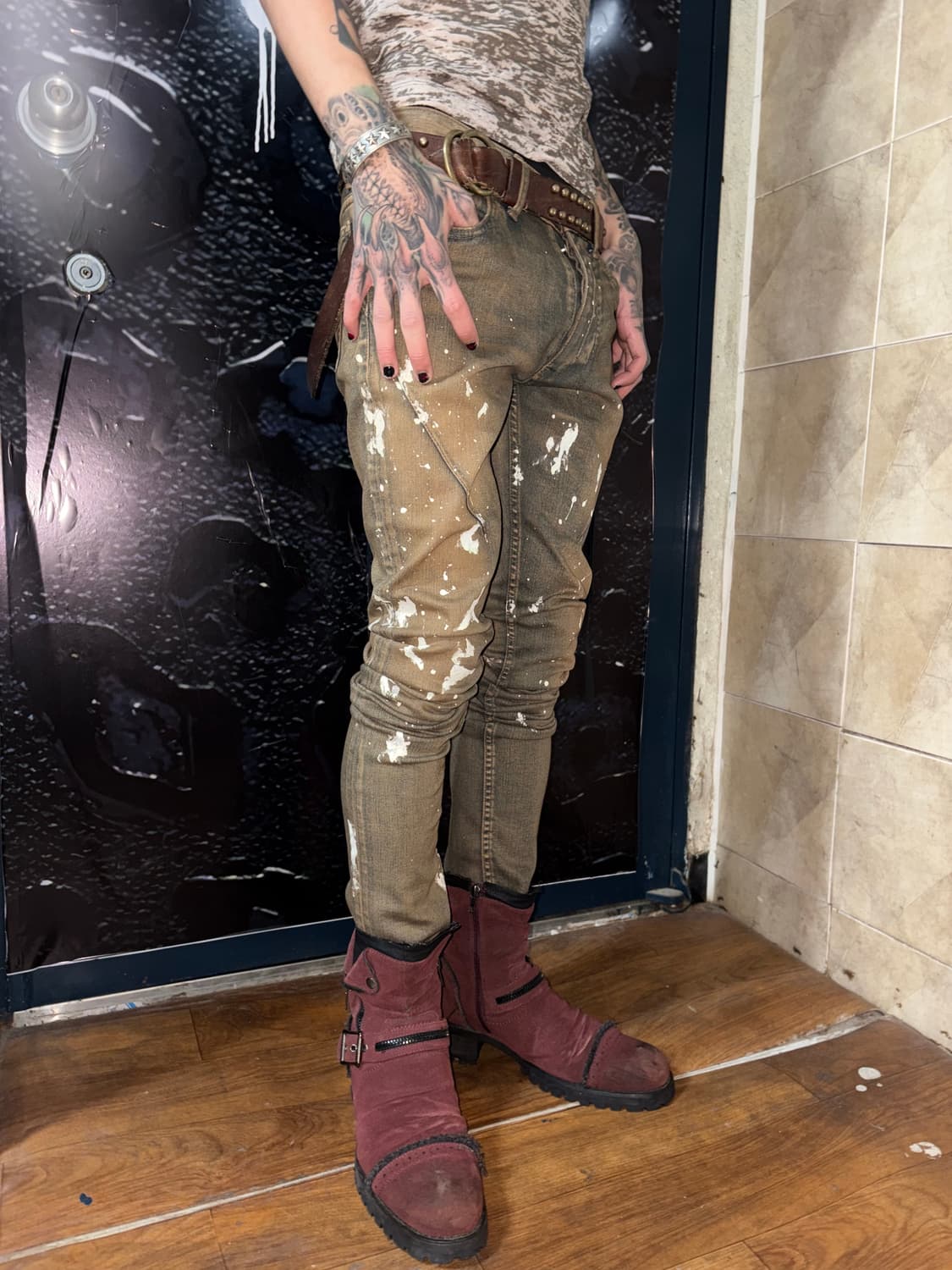 SEIGEKI printing wash denim jeans 상품이미지3