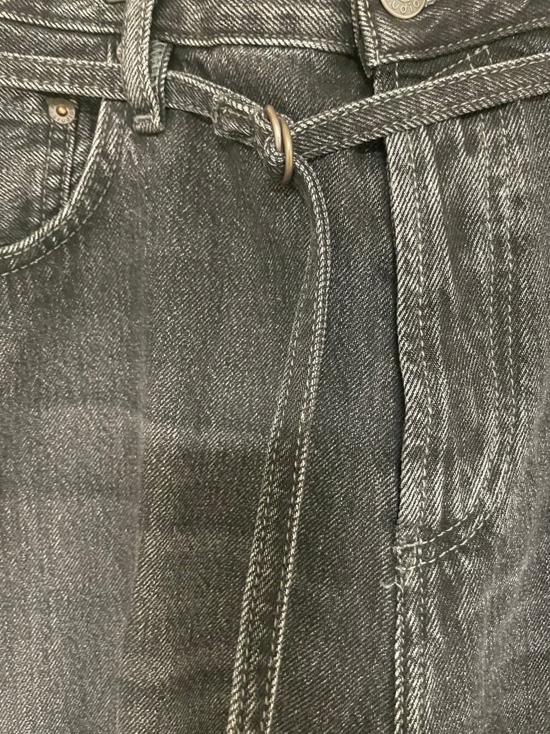 Acne Studios 남성 블랙 와이드 데님 팬츠 상품이미지2