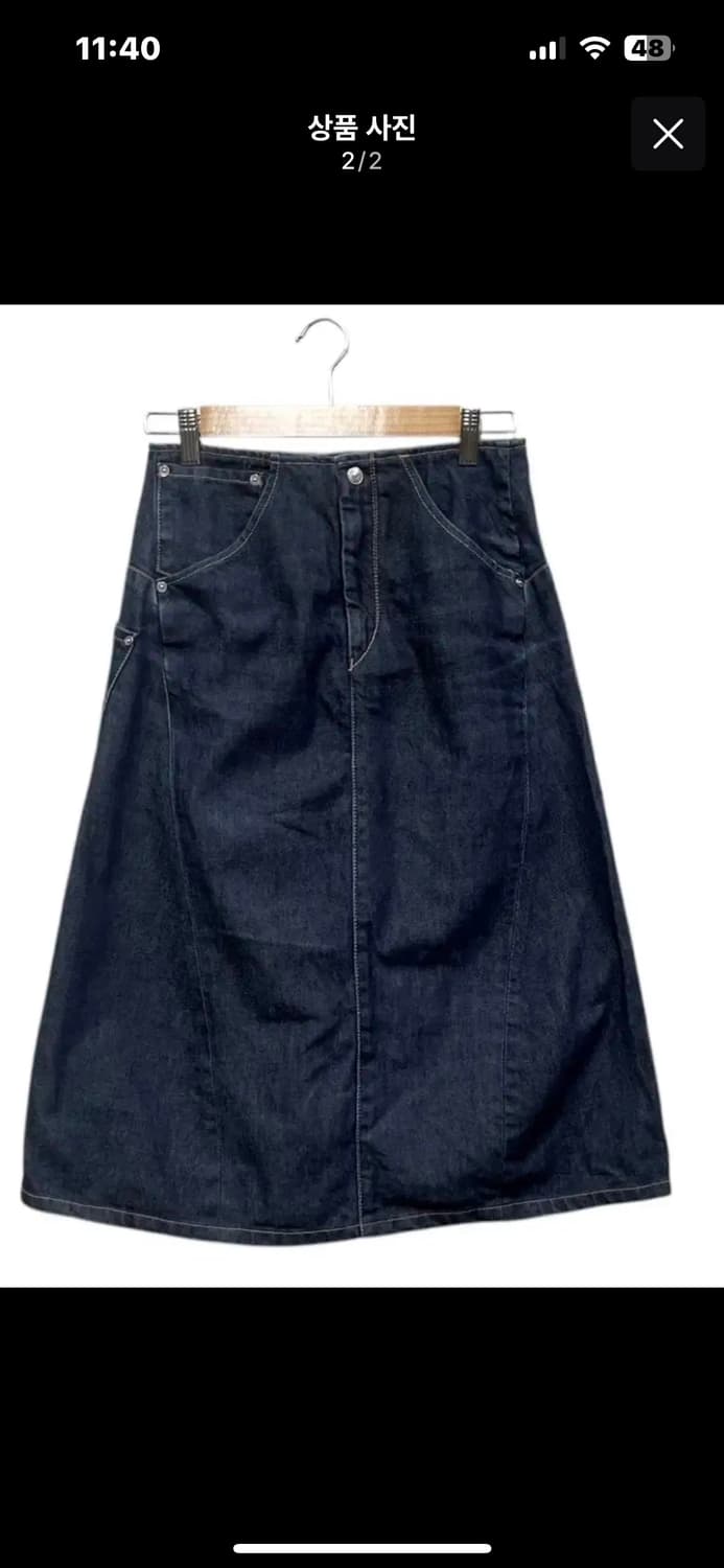 Levis 리바이스 엔지니어드 데님스커트 상품이미지2