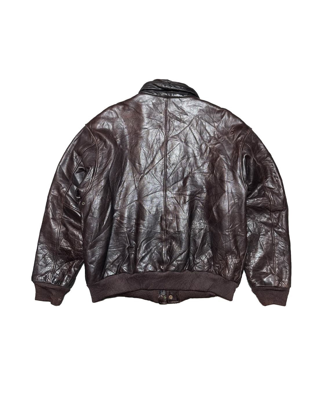 90s 헤비 리얼 레더 A-2 플라이트 자켓 made in usa 상품이미지2