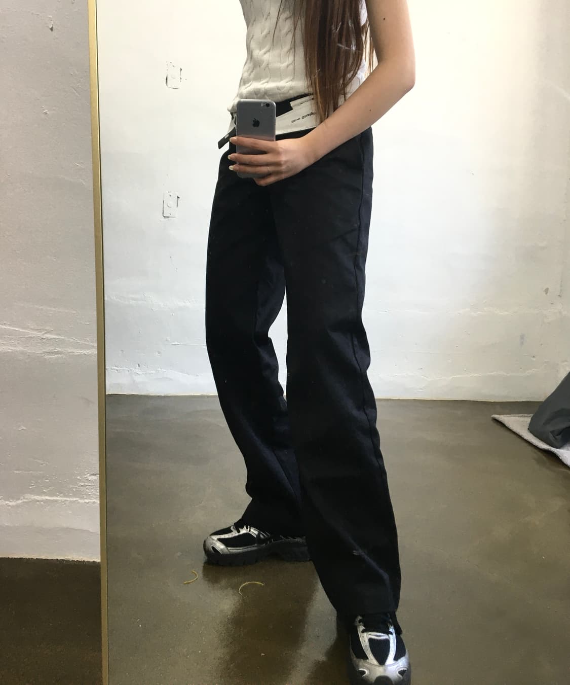 Dickies 슬림 스트레이트 블랙 팬츠 30x32 상품이미지2