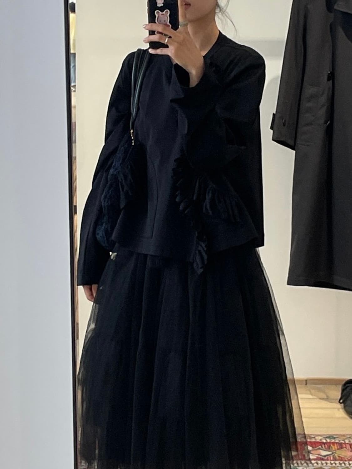 꼼데가르송 Noir kei ninomiya 21ss 프릴 블랙 자켓 m 상품이미지1