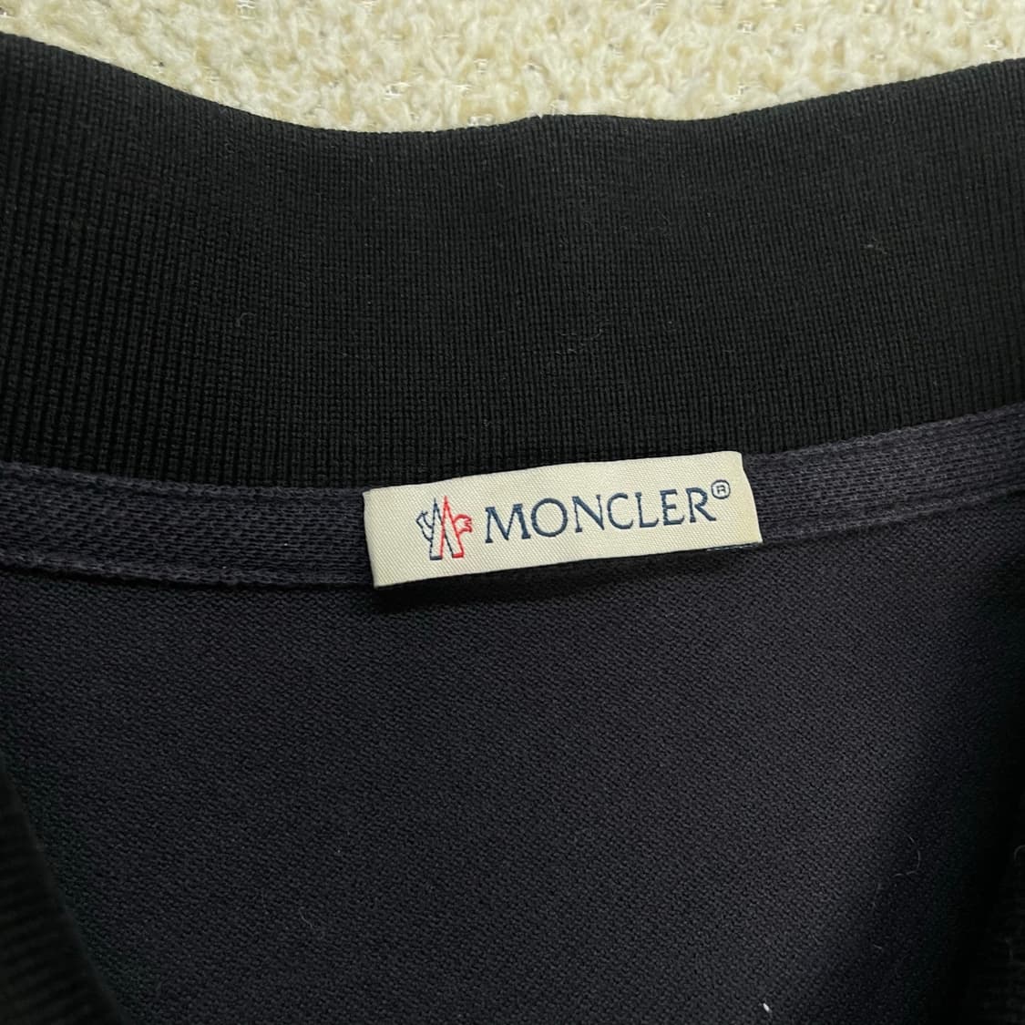 몽클레르 로고 패치 폴로 반팔티 네이비 상품이미지4