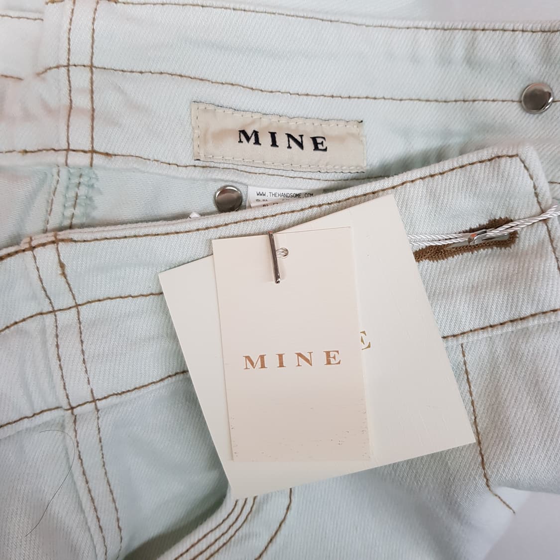 한섬 마인 2022 코튼 스트레치 데님 미디 스커트 67-98사이즈 상품이미지5