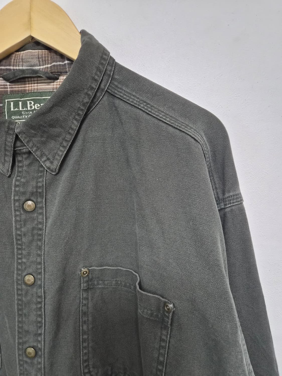 엘엘빈LLBean 카키 헤비코튼 셔츠 2XL - S445 상품이미지2