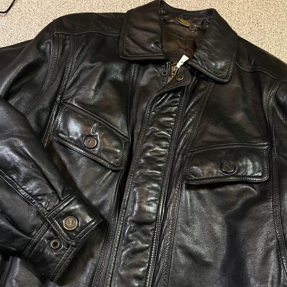 Vintage 빈티지 양가죽 봄버 자켓 상품이미지2