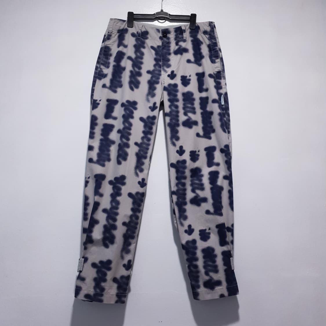 L) 예스아이씨 두들 스트랩 레터링 와이드 팬츠 바지 (34-35인치 상품이미지1