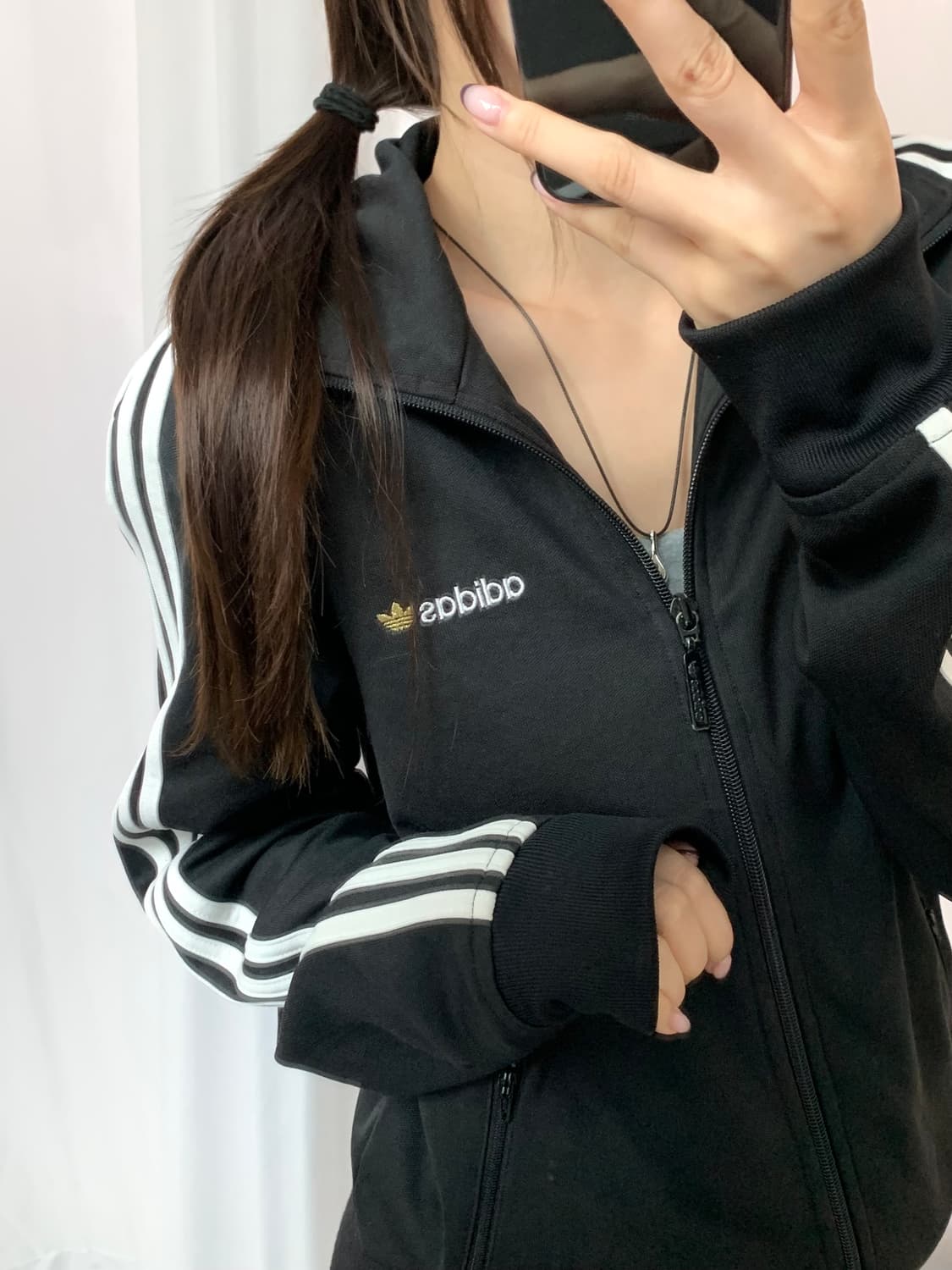 Adidas 아디다스 블랙 베켄바우어 로고 트랙탑 상품이미지2