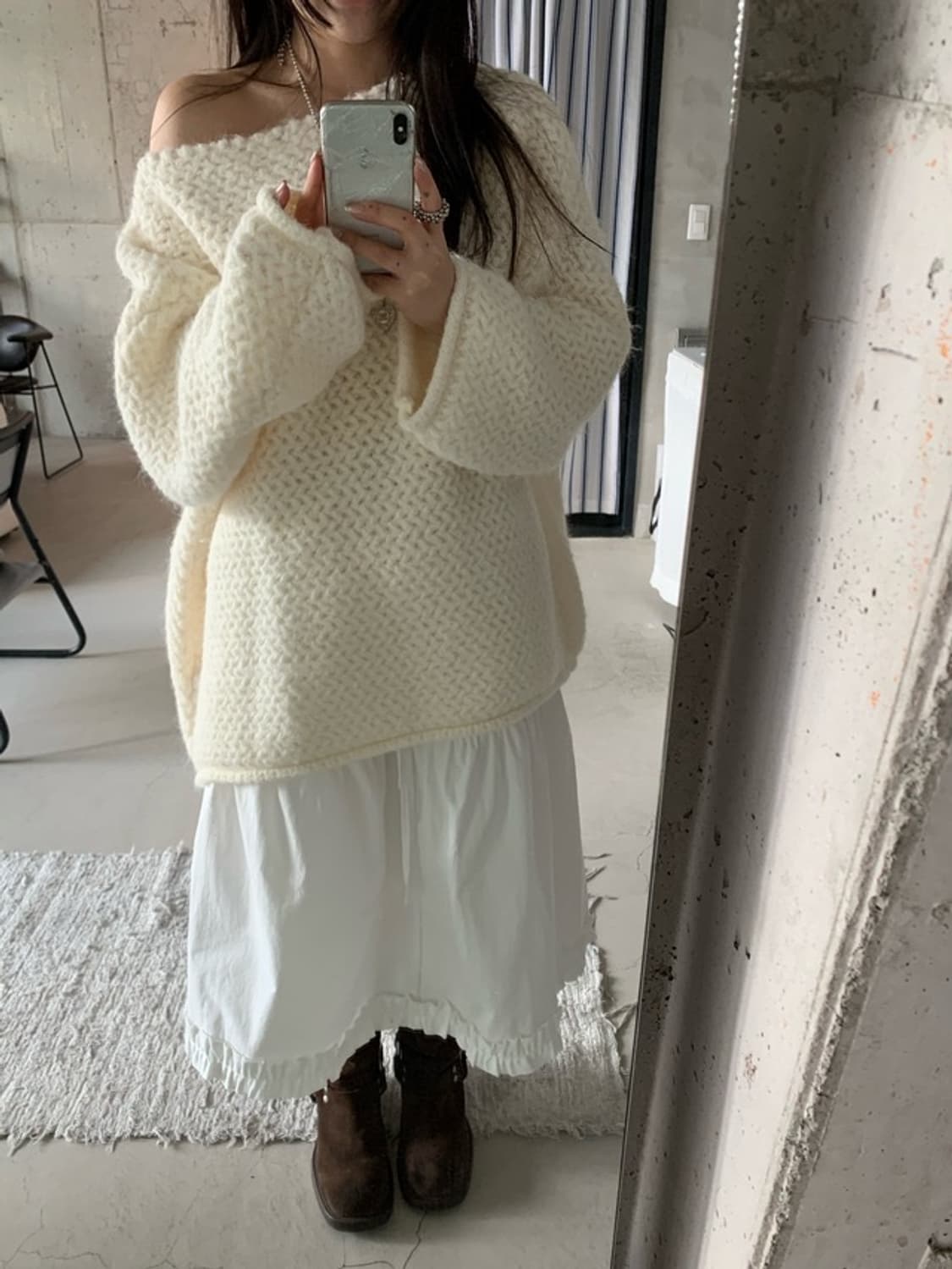 피핀샵 Becky Shoulder Over Knit 상품이미지5