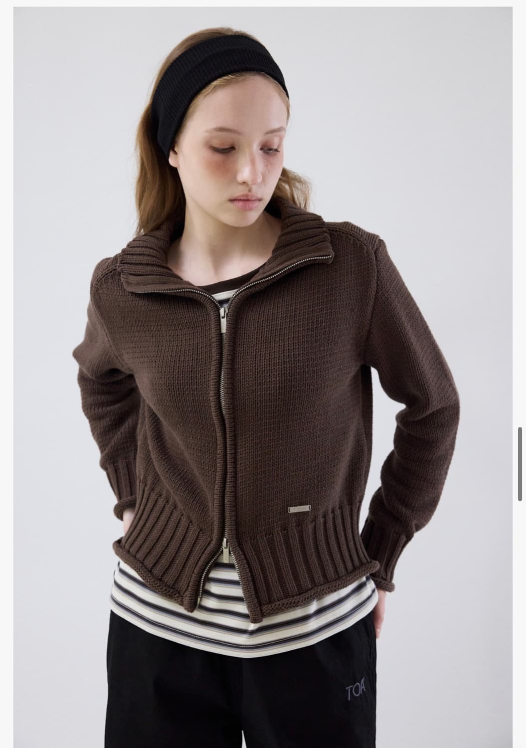 TOAVE Single Yarn Cotton Knit zip-up 상품이미지4