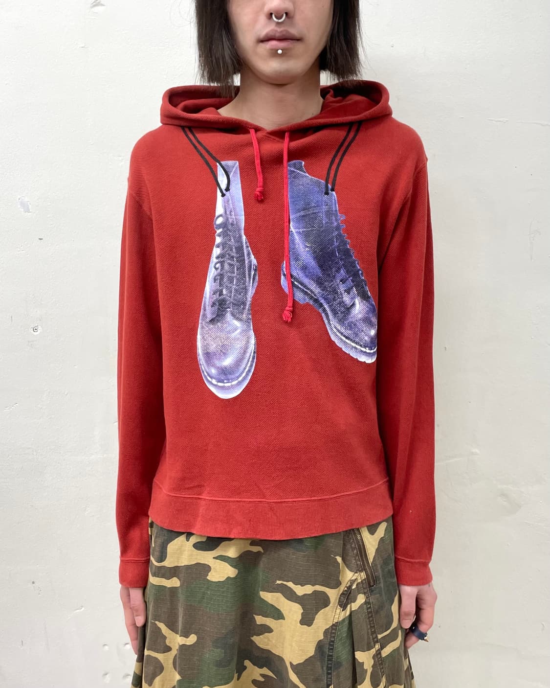 Kansai Shoe Printed Red Hoodie 상품이미지1