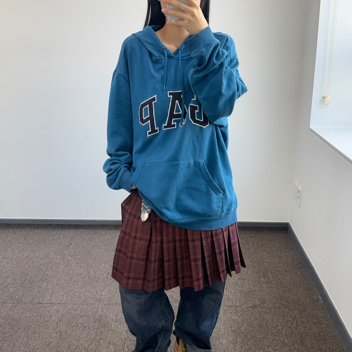 Gap 갭 네이비 로고 딥블루 후드티  상품이미지1