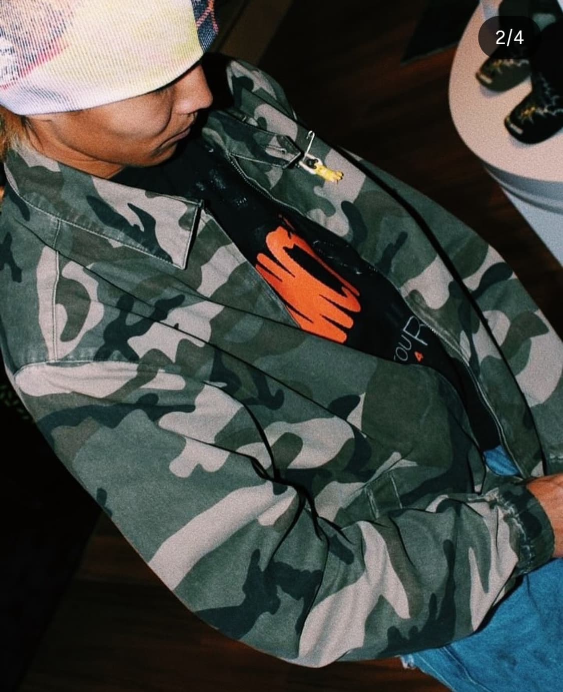 퍼킹어썸 워시드 카모 자켓 L 상품이미지3