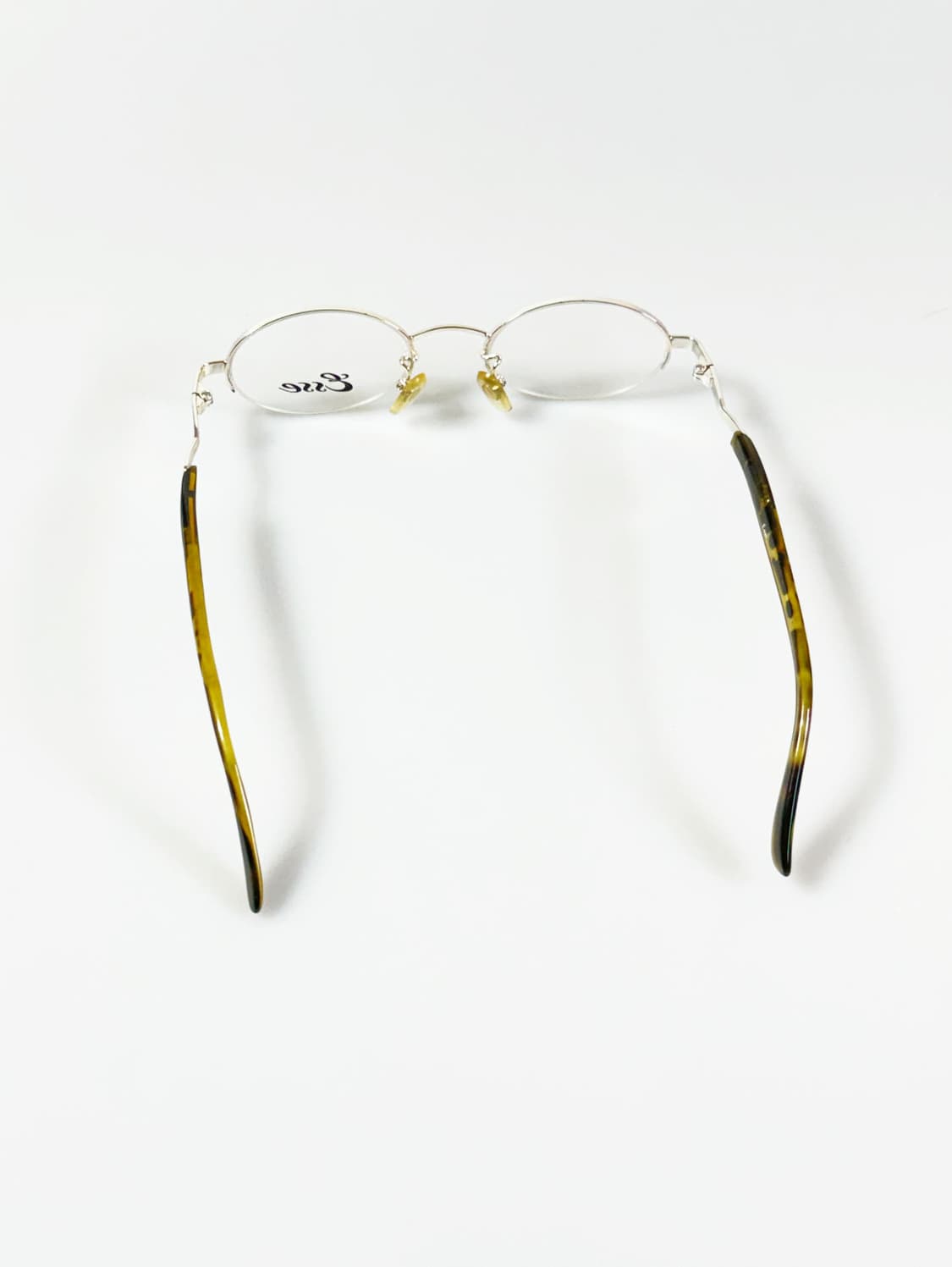 ESSE 실버톤 오벌 반무테 프레임 빈티지 안경 상품이미지5