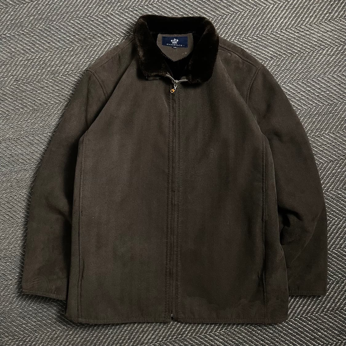 HANDOCK 빈티지 아카이브 헤링본 퍼 트리밍 자켓 브라운 y 4775 상품이미지2