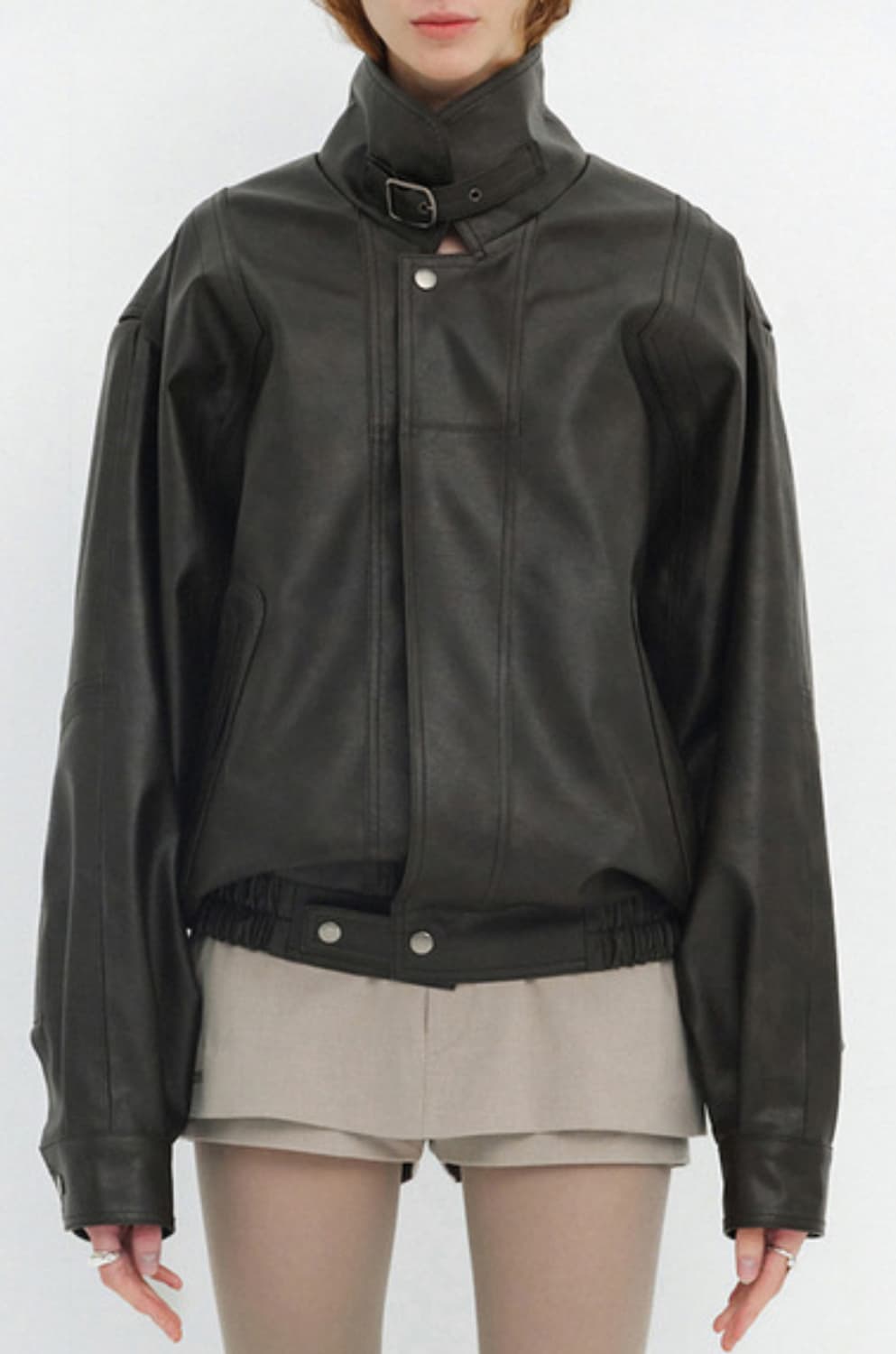 세릭 레더 자켓 CERRIC CRACK LEATHER JACKET 상품이미지1