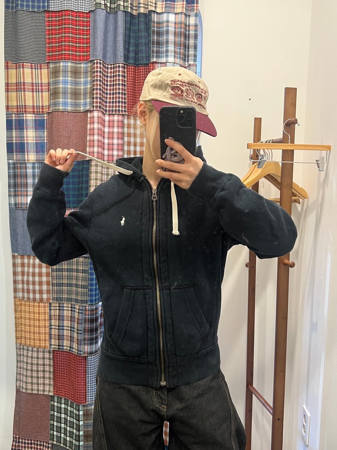 폴로 블랙 후드집업 상품이미지4