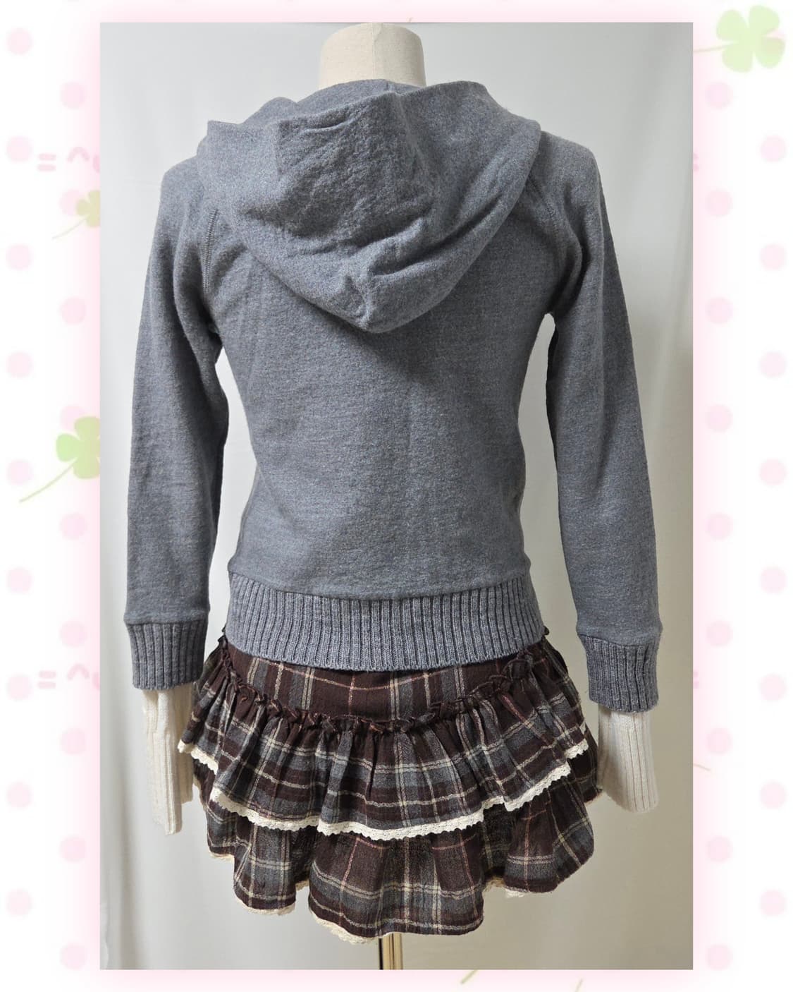 쿠미쿄쿠 그레이 모리 후드집업 상품이미지5