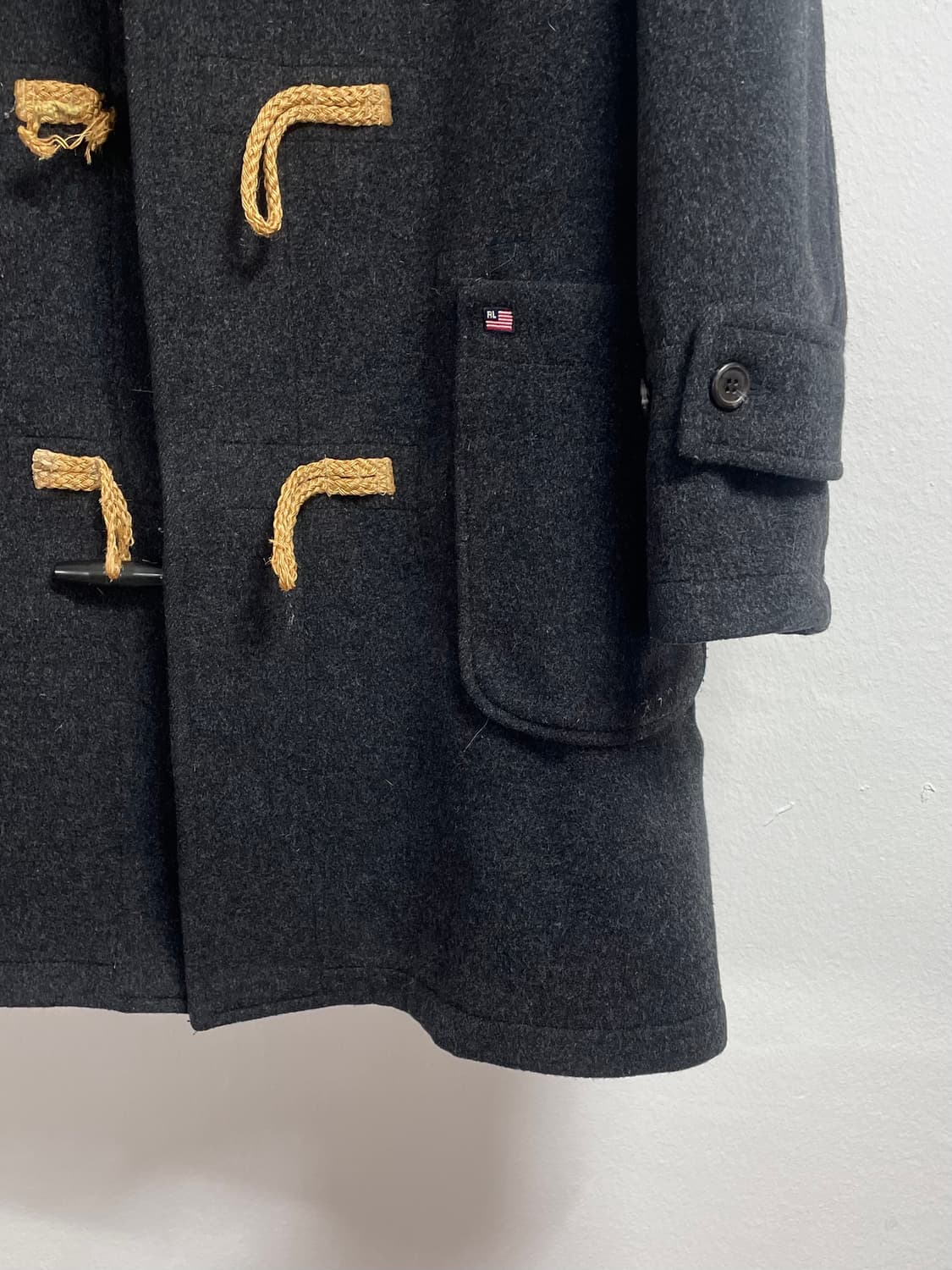 폴로 진스 다크그레이 더플 떡볶이 코트(on.349)    상품이미지3