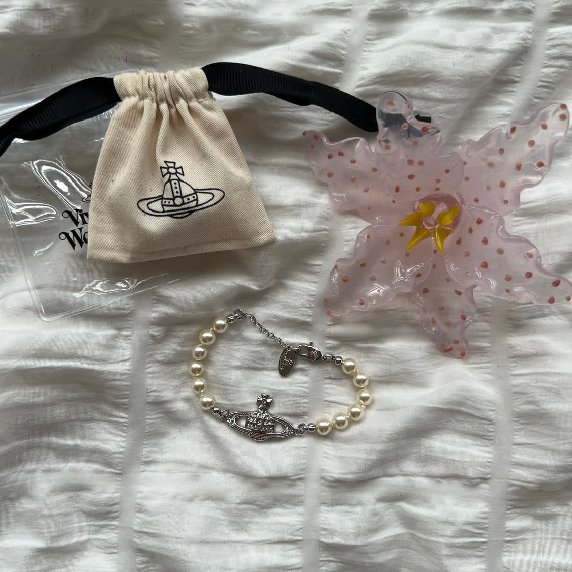 비비안웨스트우드 미니 바스릴리프 진주 팔찌 상품이미지7