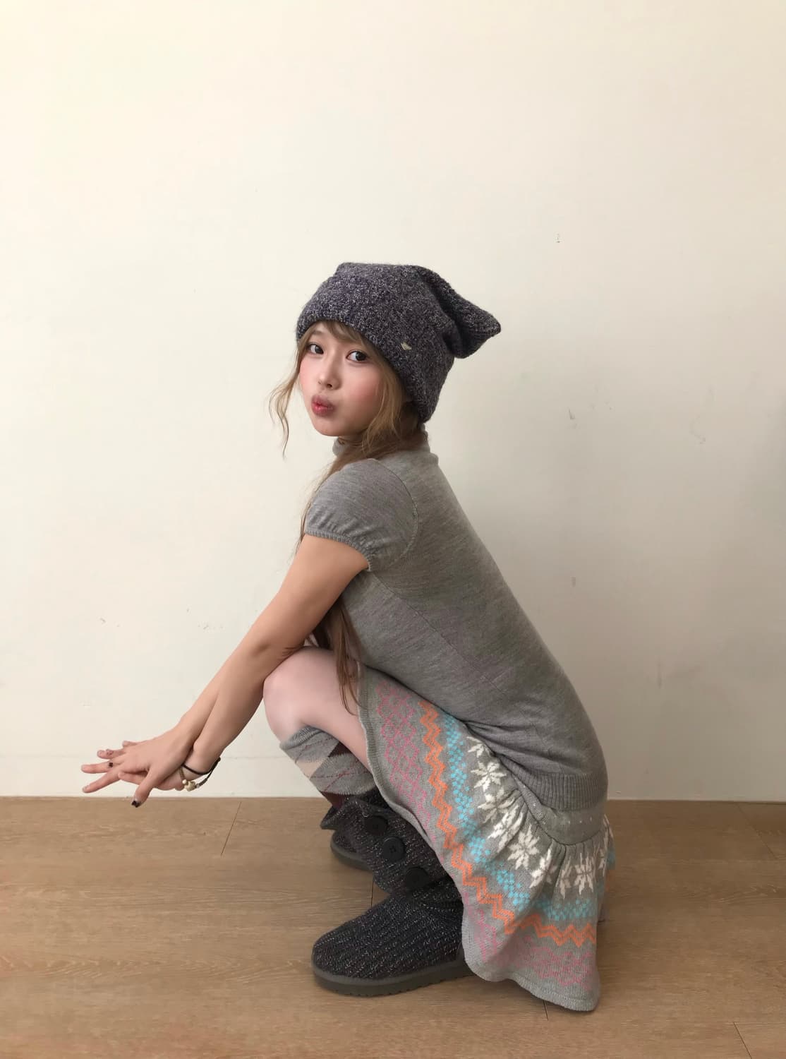 버버리 그레이 노르딕 퍼프 니혼진 코디세트 상품이미지2