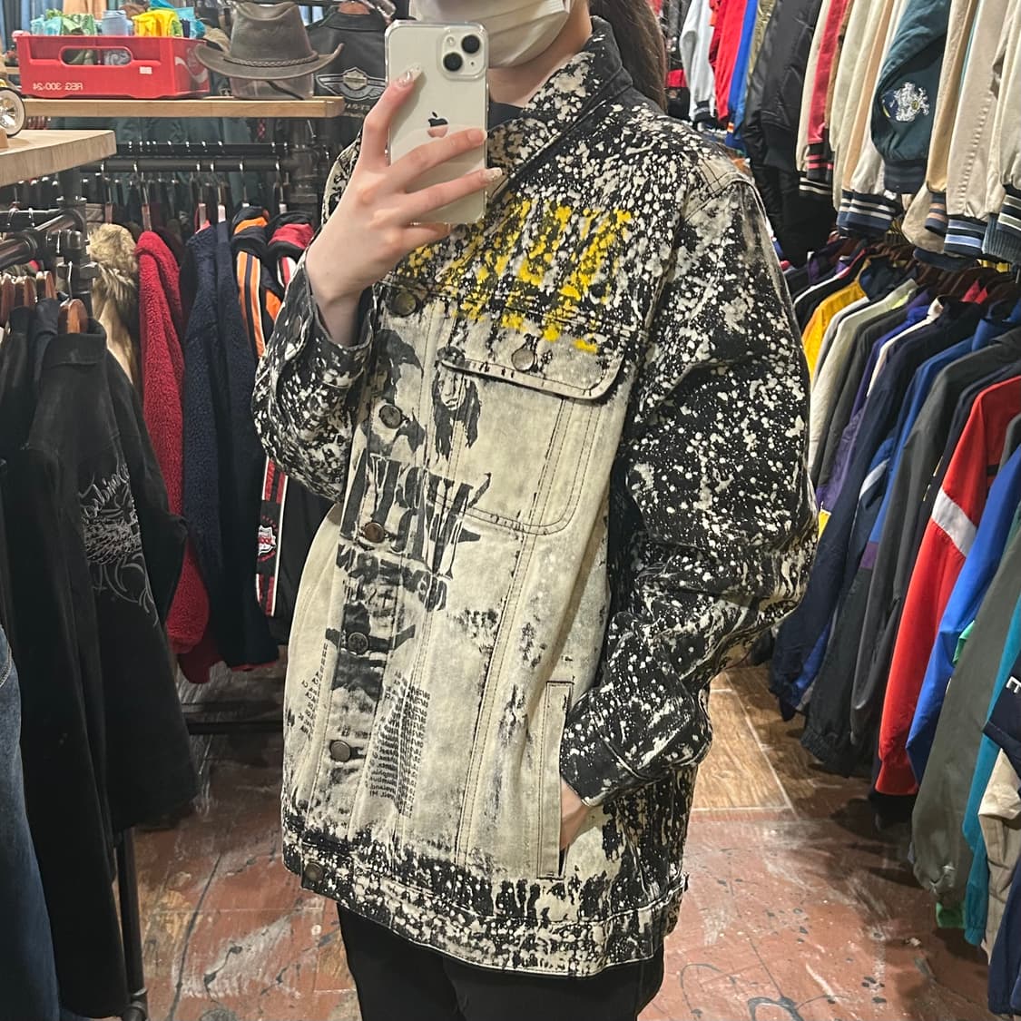 [HI]  아소스 데님 자켓 블랙&화이트 상품이미지4