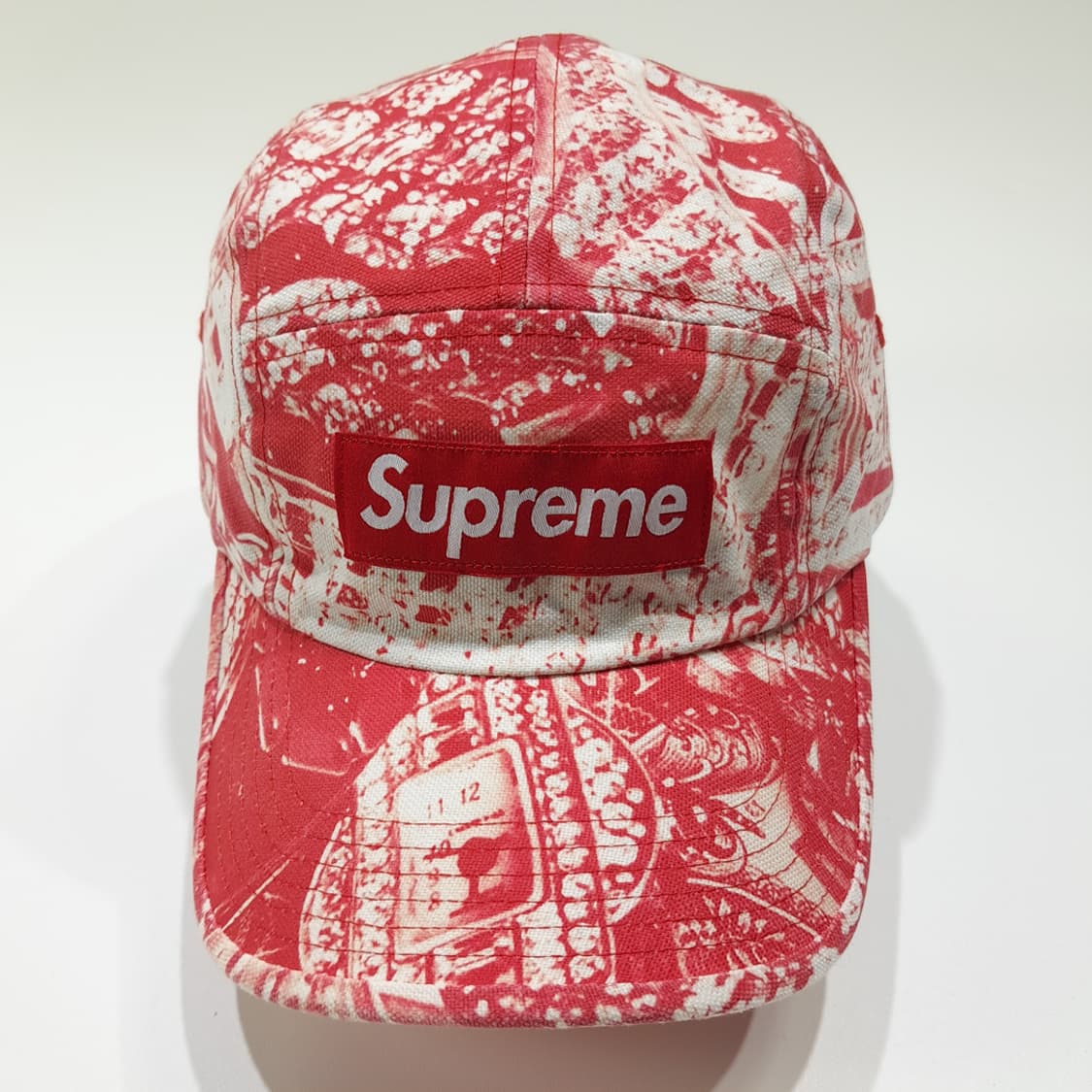 CL738 슈프림 워시드 레드 블링 캠프캡 모자 상품이미지3