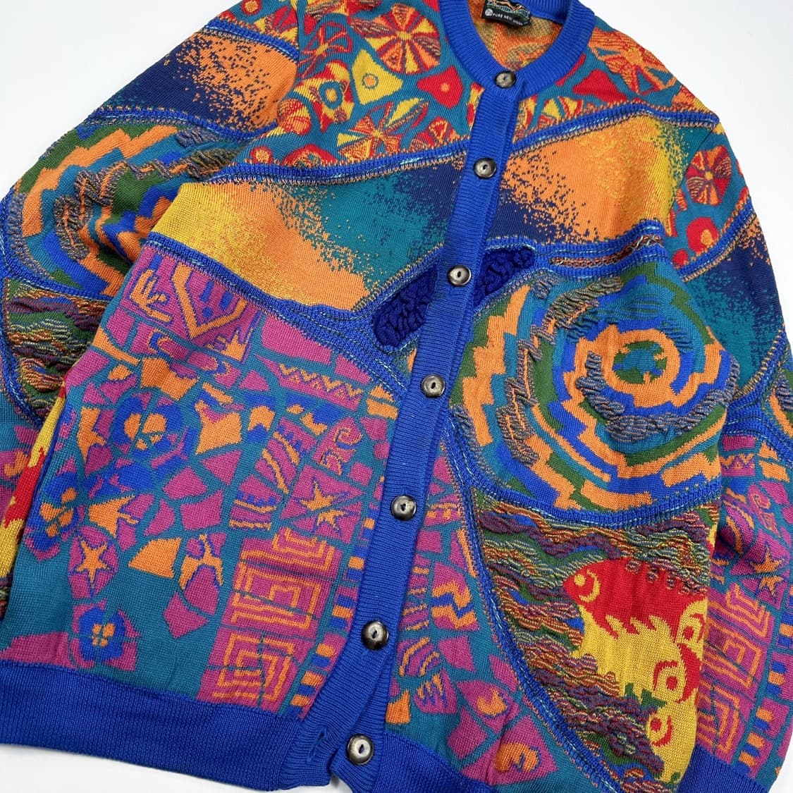 VTG 빈티지 노르딕 케이블 니트 가디건 (M) 상품이미지4