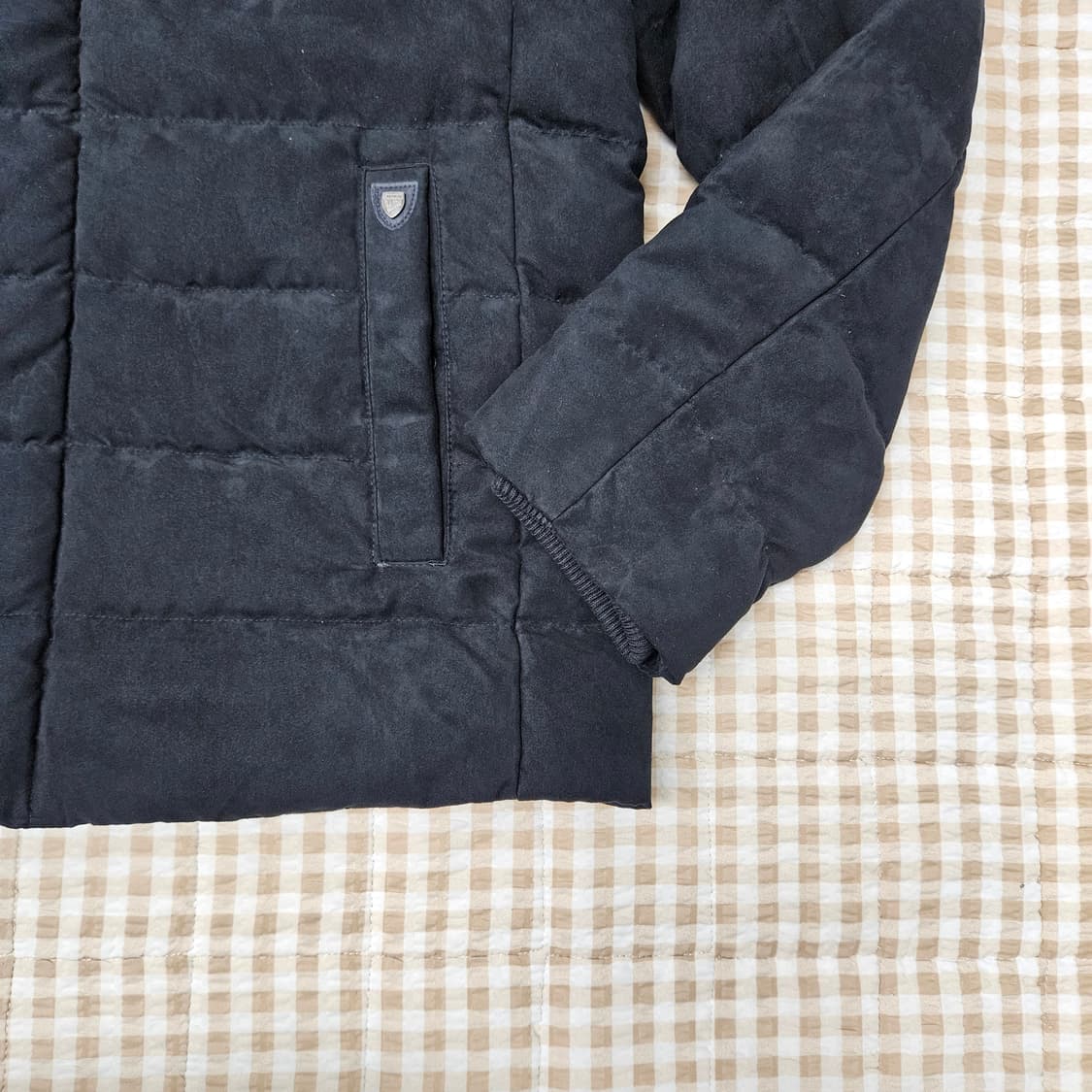 다니엘크레뮤 스웨이드 거위털 패딩 남자100 상품이미지4