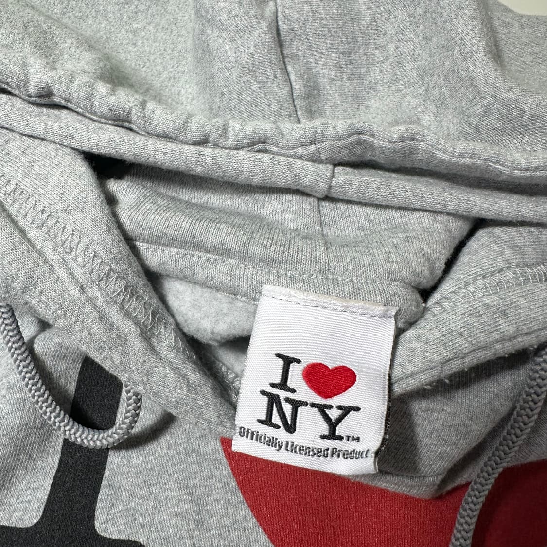 XL USA 빈티지 그레이 I♥NY 루즈핏 스웻후드티 상품이미지4
