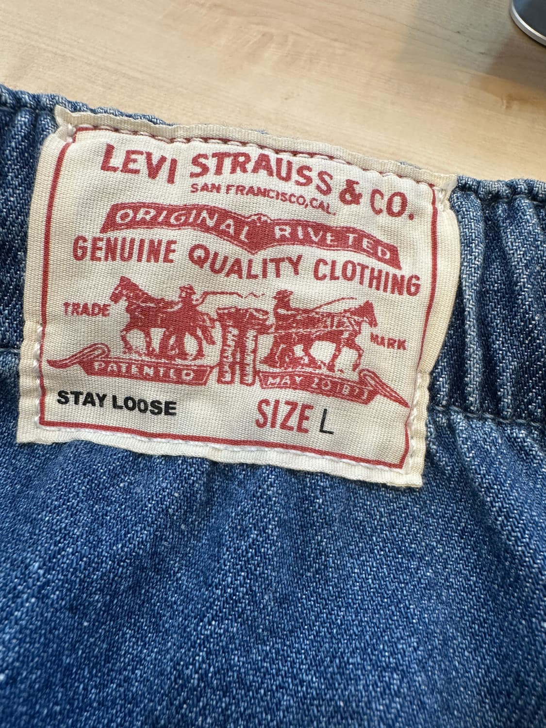 L) 리바이스 스테이 루즈 중청 밴딩 데님 청바지 상품이미지3