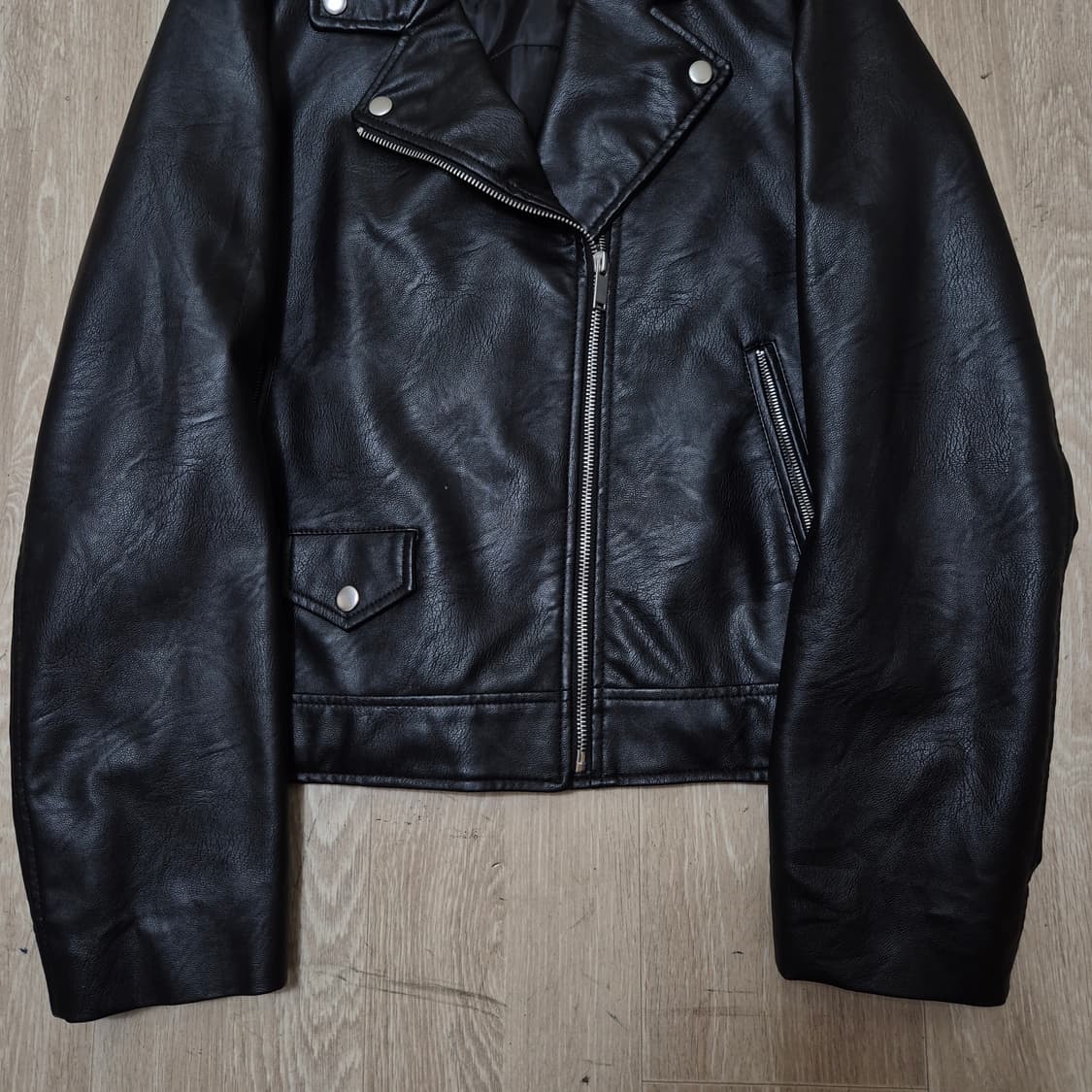 MIXXO 미쏘 여성 더블 레더 라이더 가죽자켓 M(95) 상품이미지3