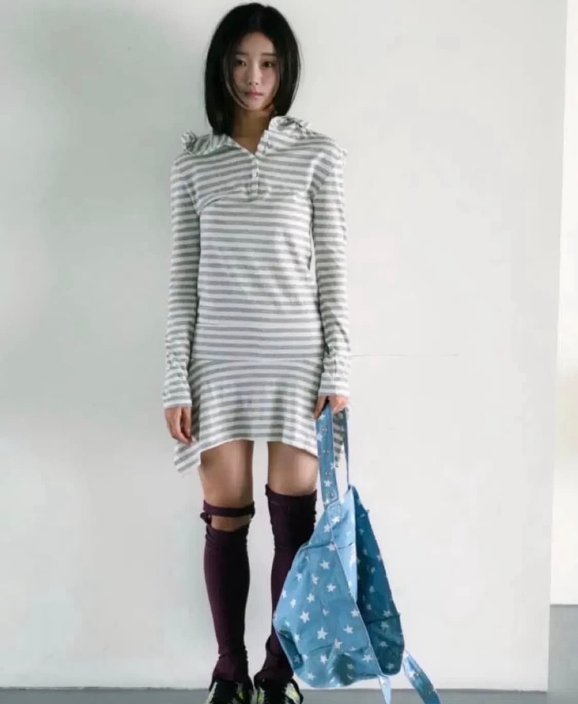 인앤양하모니 후디 드레스 스트라이프 상품이미지2