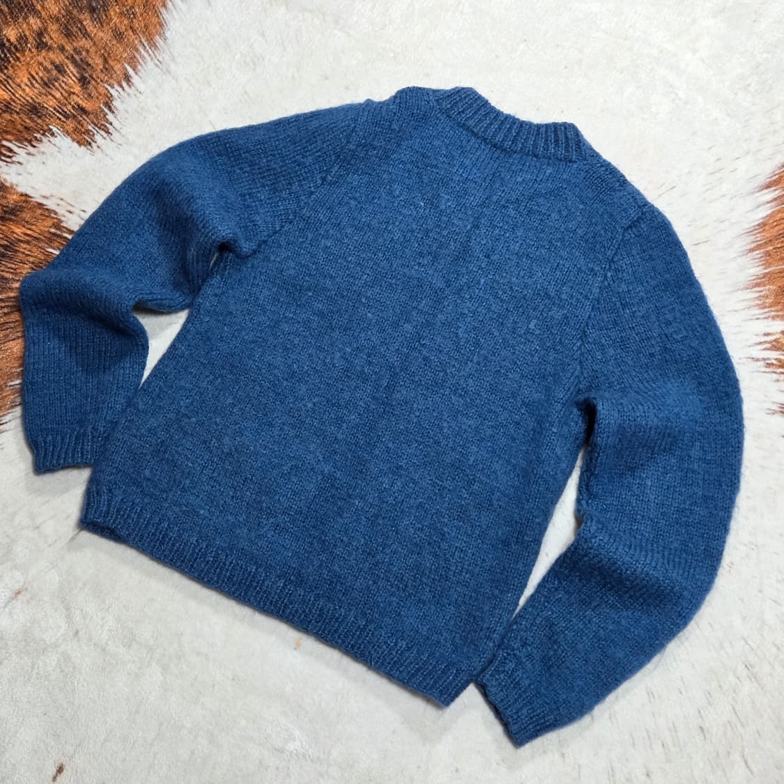 빈티지 블루 니트 집업 상품이미지5