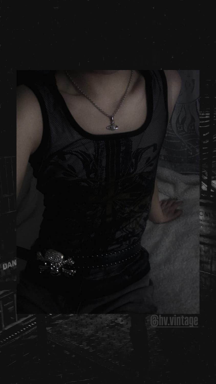 펑크 십자가 나시 상품이미지6