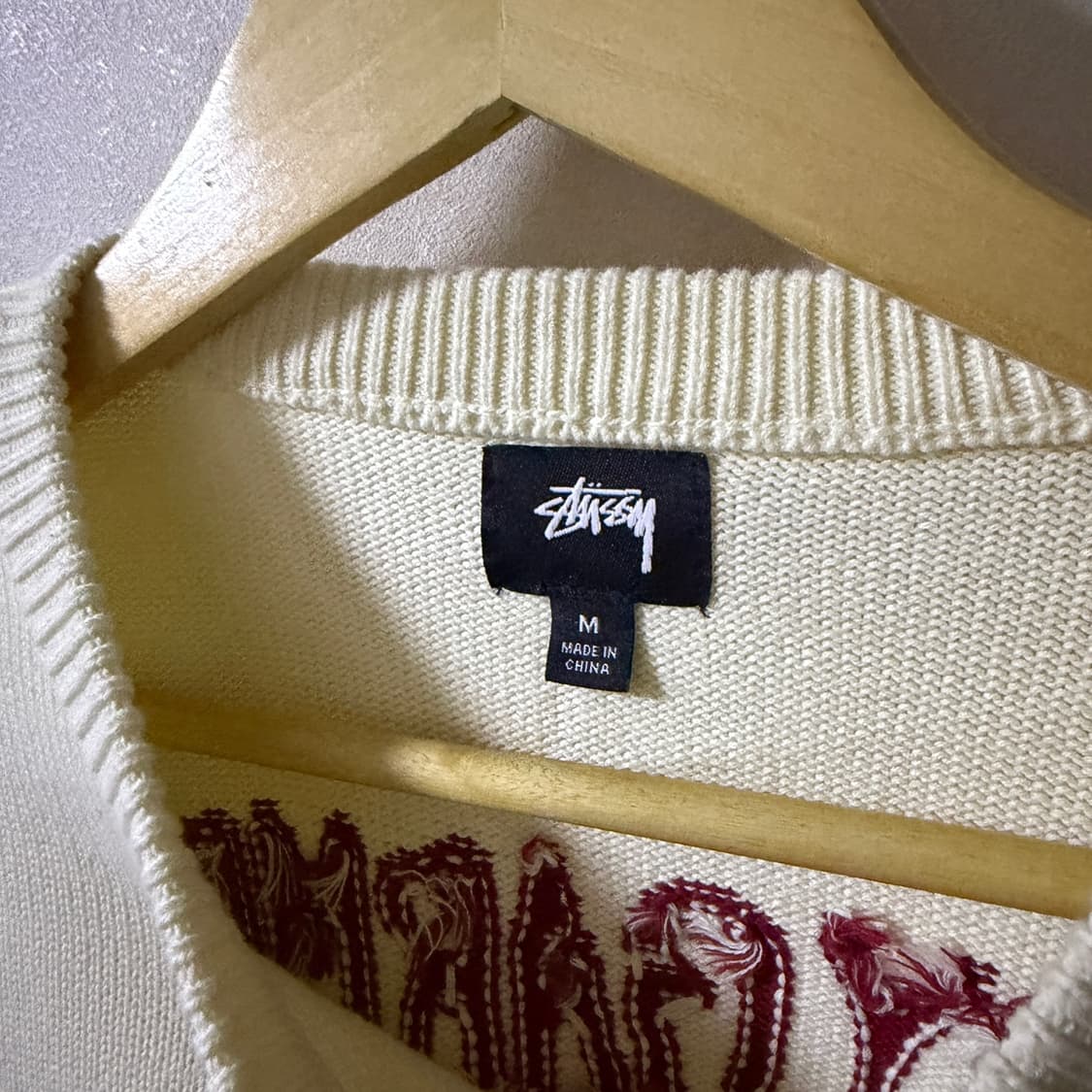 스투시 어센틱 워크기어 스웨터 내츄럴 M (남성 100정도) 상품이미지4