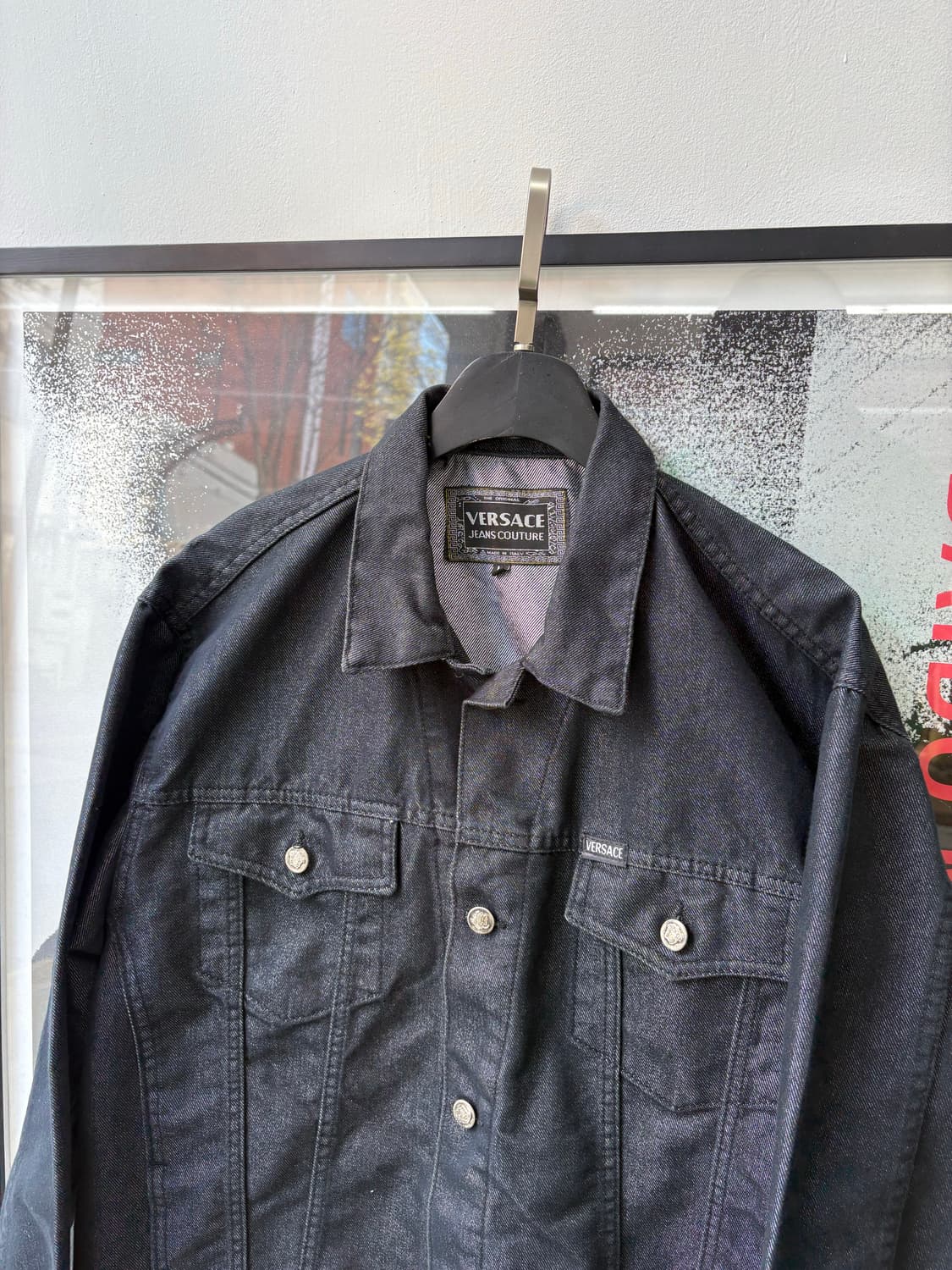 90s Versace jeans Couture 흑청 자켓 상품이미지2