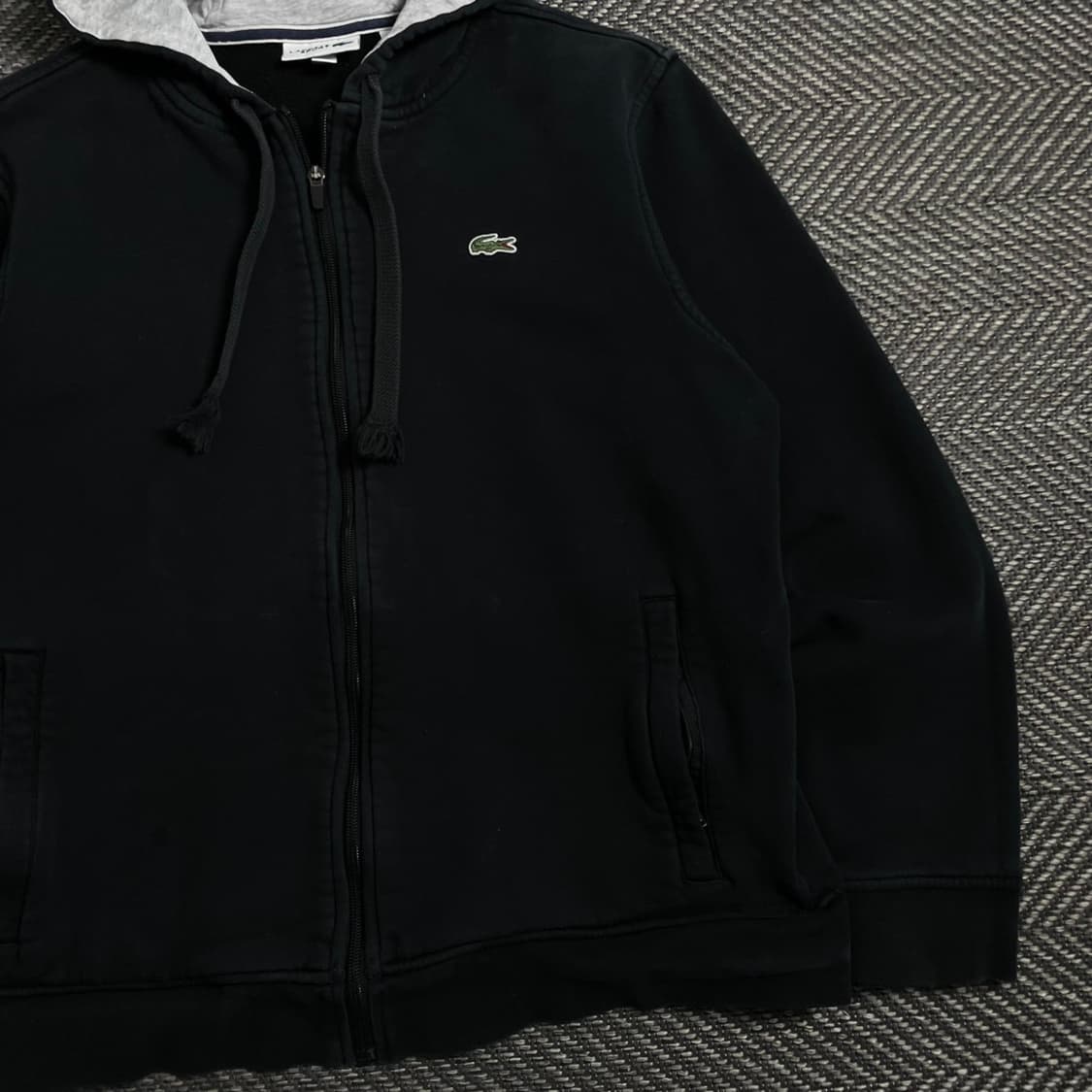 라코스테 자수로고 미니멀 후드 집업y 4616 상품이미지3
