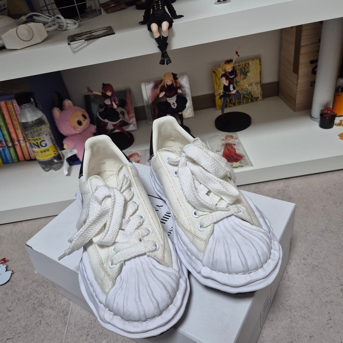 (급처)메종 미하라 야스히로 블레이키 OG 솔 캔버스 스니커즈 화이트 상품이미지5