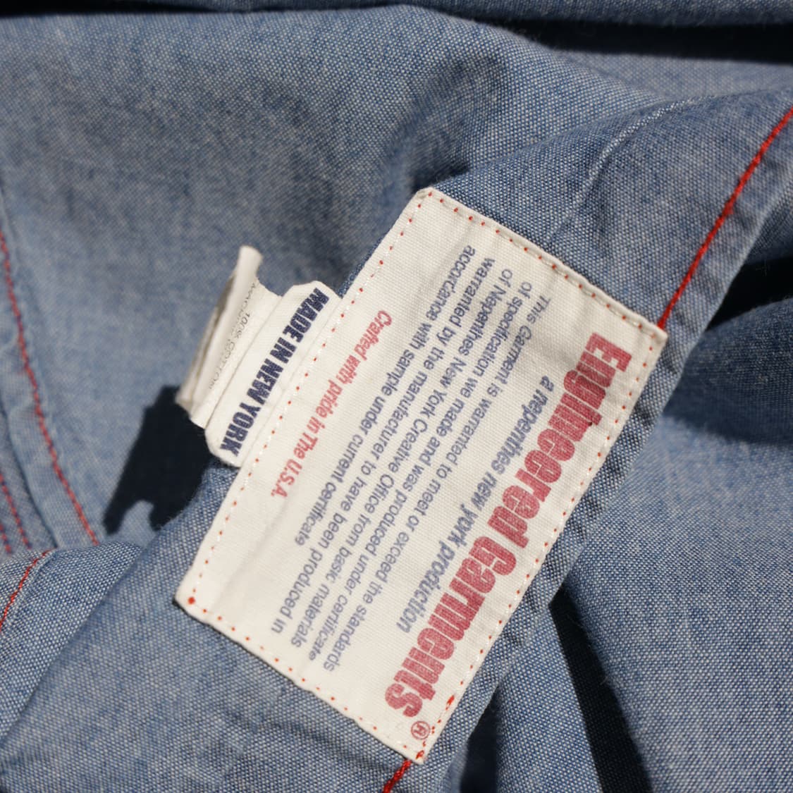 엔지니어드가먼츠 레드 스티치 샴브레이 셔츠 상품이미지8