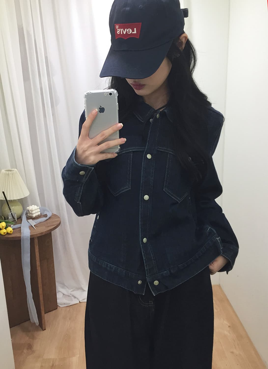 여성 폴로 크롭 데님자켓 95 상품이미지1