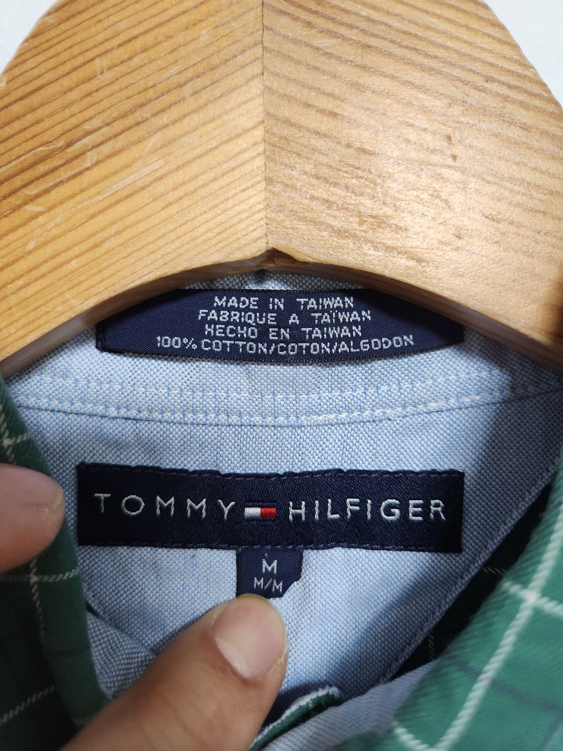 타미힐피거Tommy 코튼 체크 셔츠 M - S169 상품이미지4