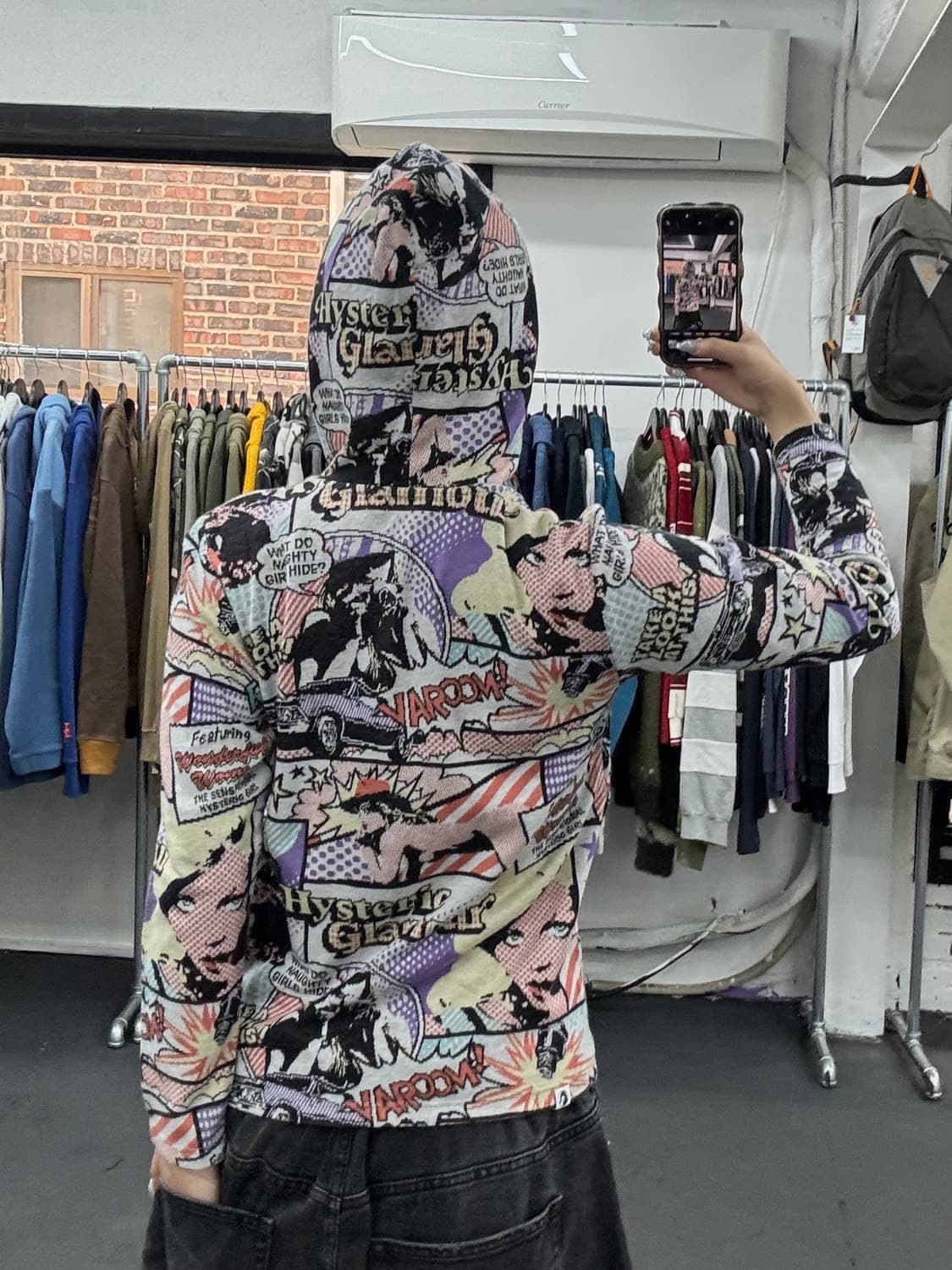 히스테릭 글래머 카툰 후드집업 상품이미지4